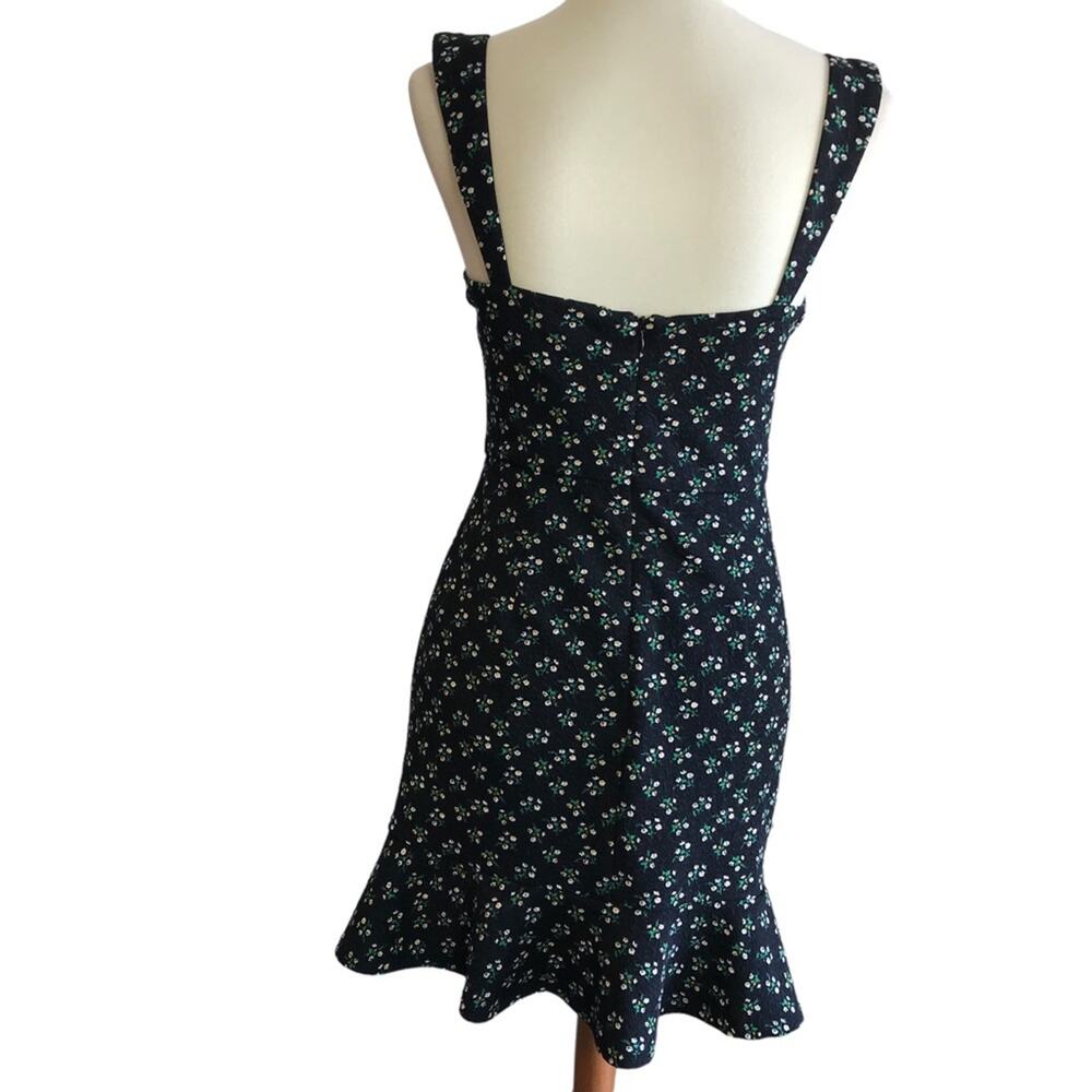 Anthropologie Hutch Black Mini Ditsy Floral Corset Boning Cocktail Party Dress S - Picture 8 of 14